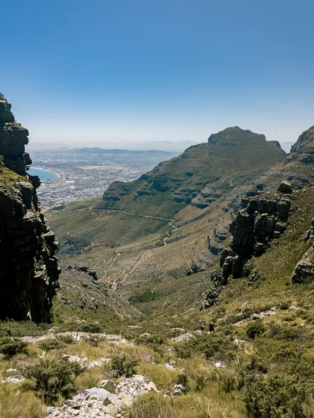 Platteklip Gorge Wanderweg Blick auf Kapstadt