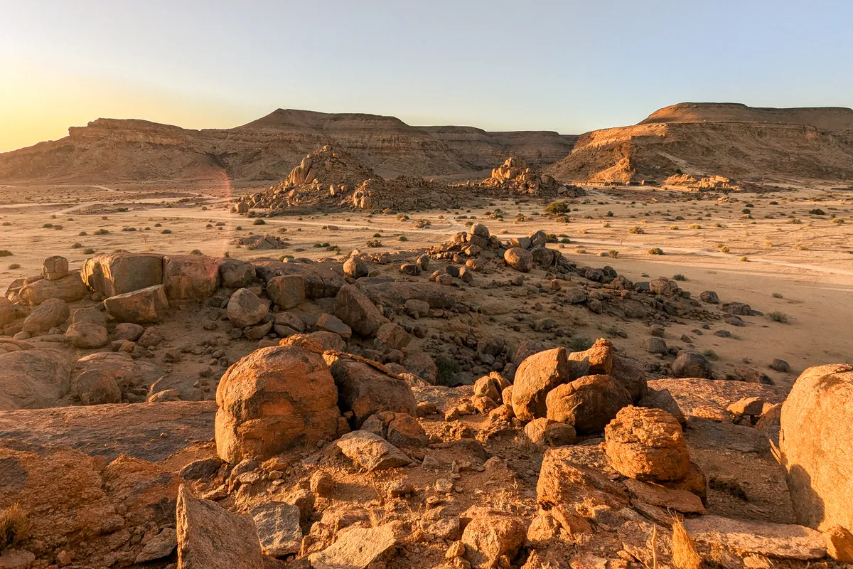 Sonnenuntergang im Godwana Canyon Park