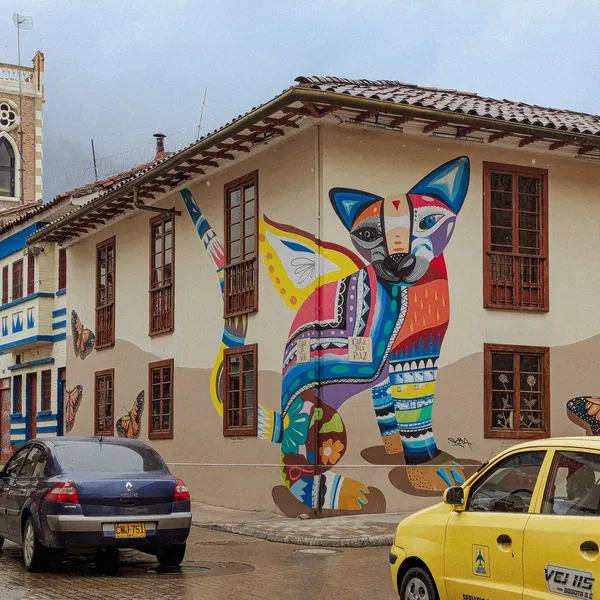 Hausfassade mit Katze La Candelaria