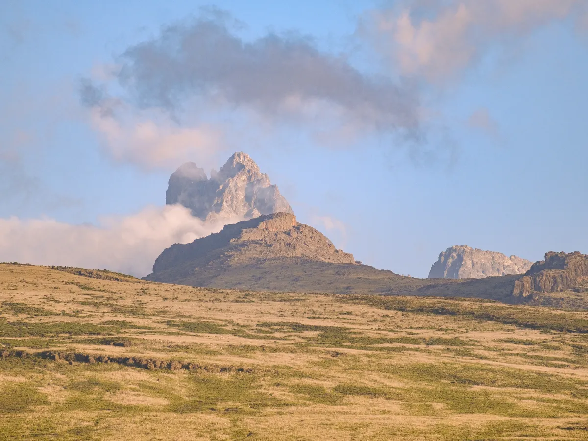 Blick auf Gebirge